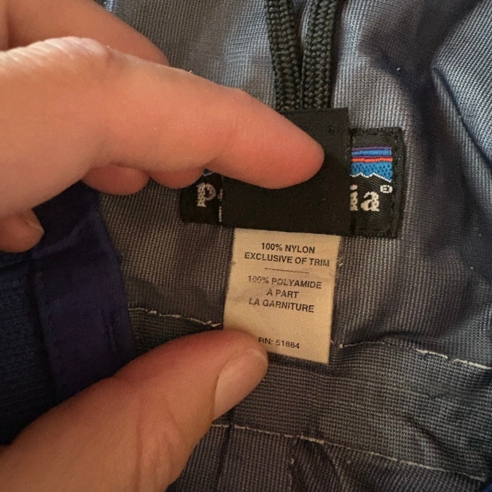 Patagonia Vtg Knifeblade Ski Rain hard Shell Jacket Ski Parka Men's L Blue - Picture 12 of 15